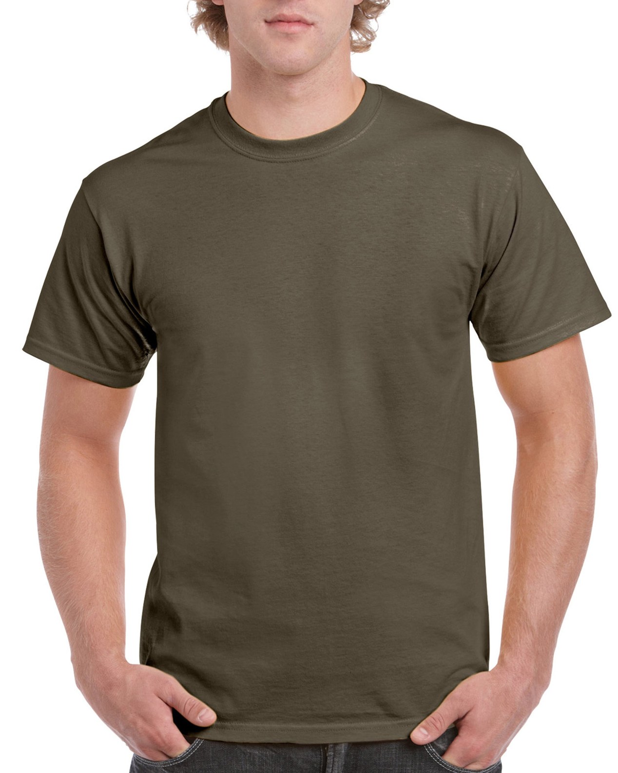 Tee-shirt olive coton grande taille homme marque Allsize Qualité pas cher